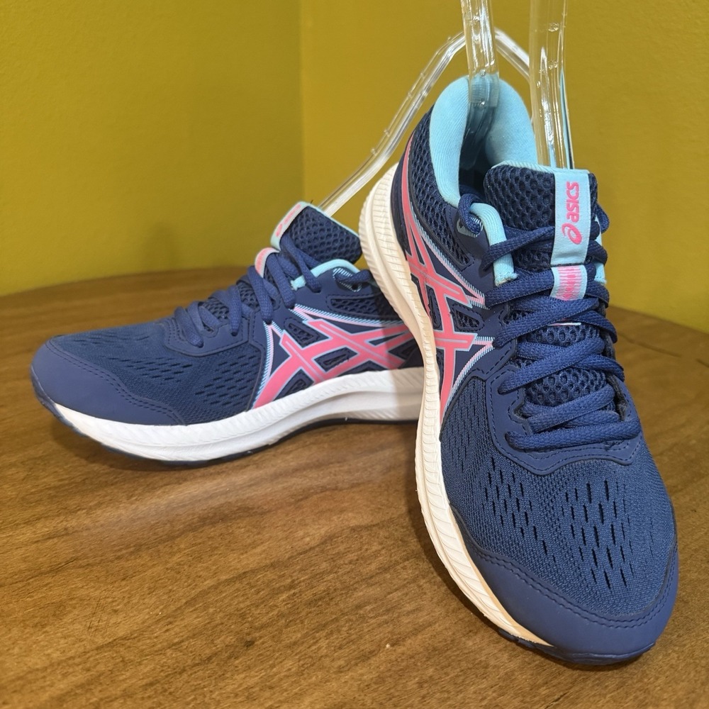 Asics Womens GEL-Contend 7 Womens‎ 4.5 Blue Running Comfort Walking Gym Sneakers